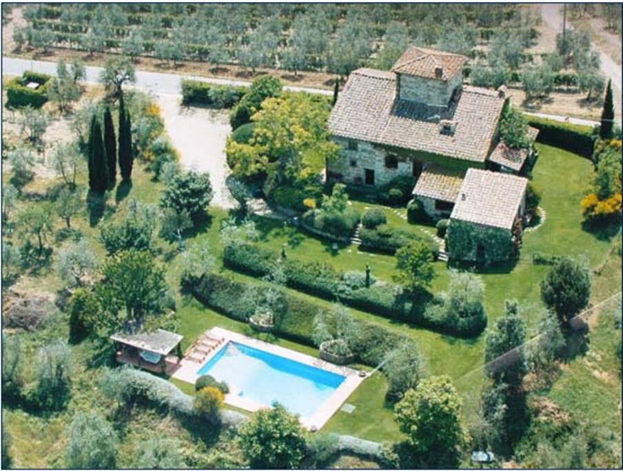 Top view of property