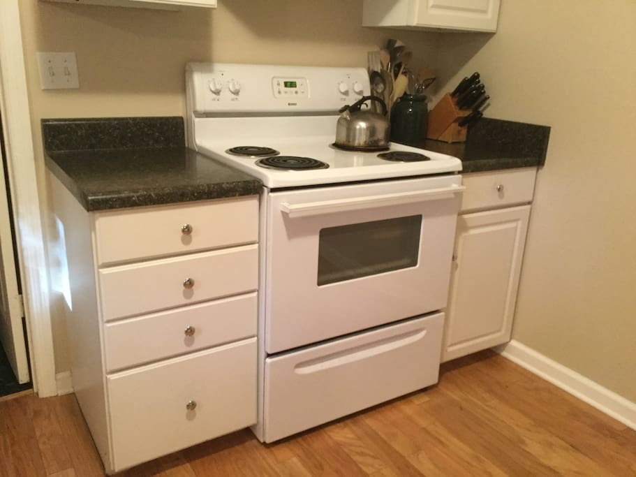 Half of the kitchen