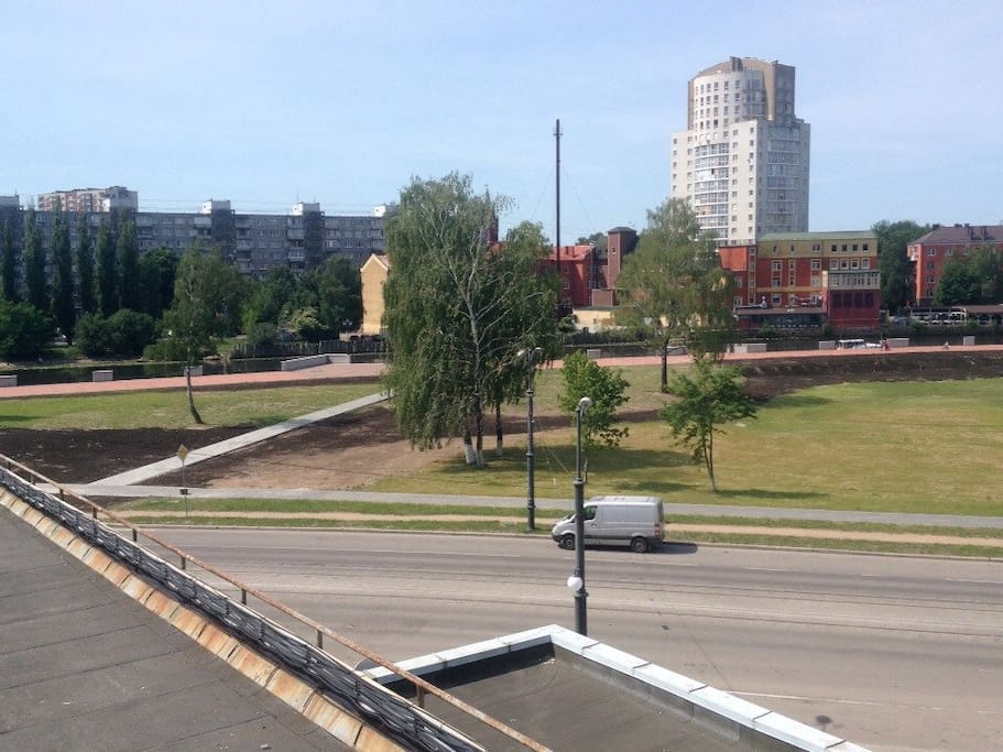 Вид с балкона на набережную/View