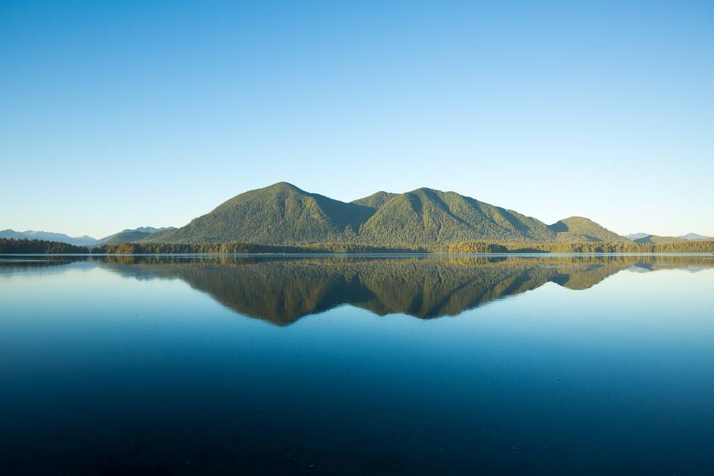 Out front on a calm day in Clayoquot Sound.