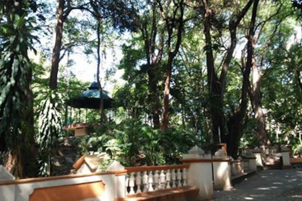 Este es el Parque Melchor Ocampo, casi al llegar a la casa.