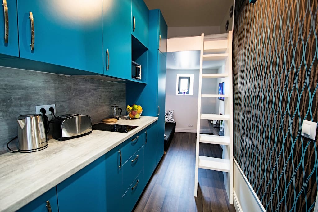 Kitchenette and mezzanine bed for 2 persons