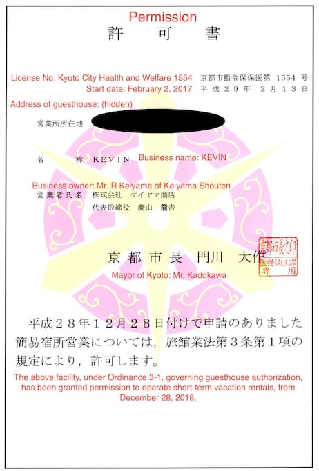 Official Kyoto City License