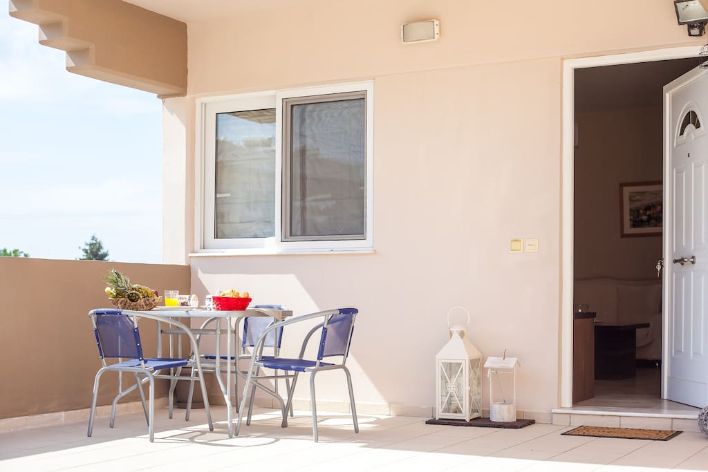Independent entrance from open patio