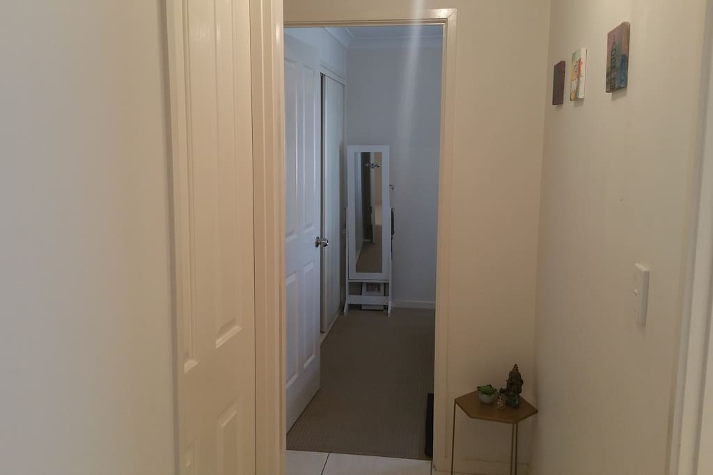 This is how your room appears from the outside. On the rightside is the bath, and on the left is toilet.
