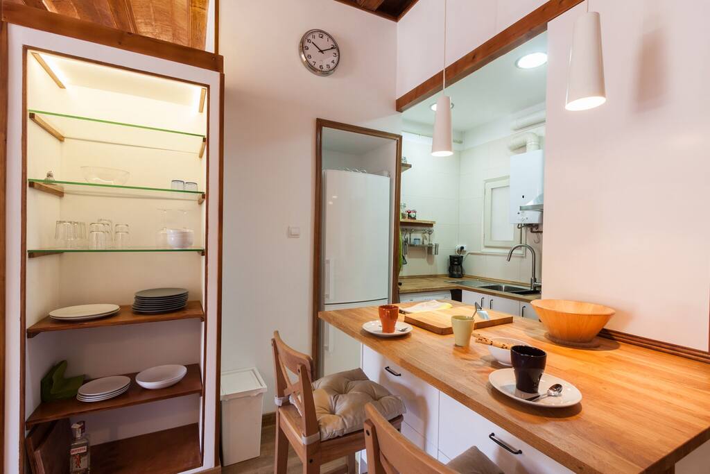 Opened functional kitchen