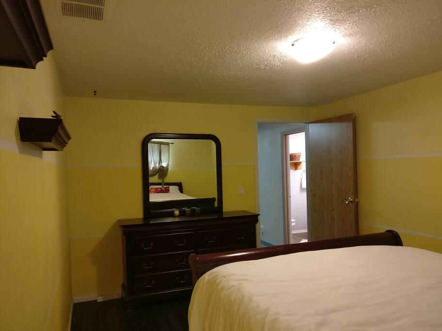 Dresser, Mirror, and Closet available for storage