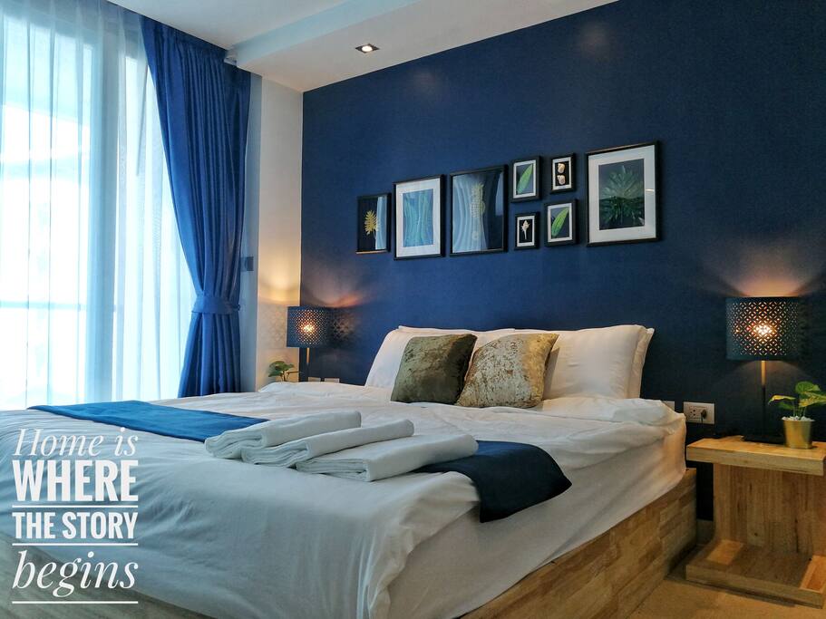Cozy in Blue: Bed