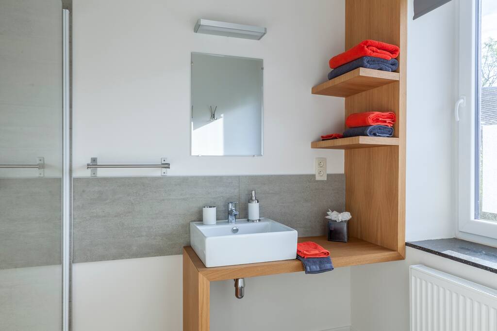 Douche et lavabo privatif