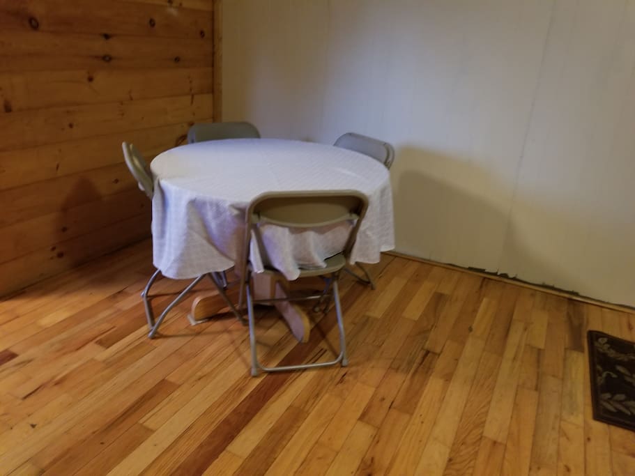 table with folding chairs