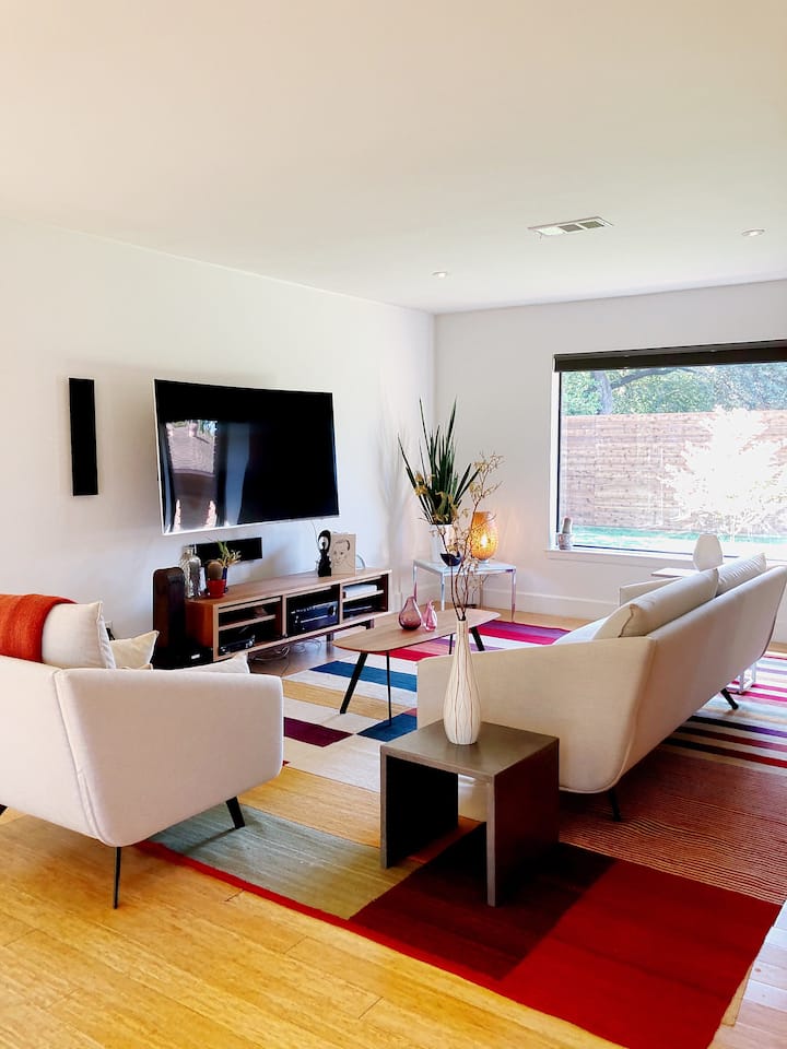 Sala de estar principal, concepto de espacio abierto