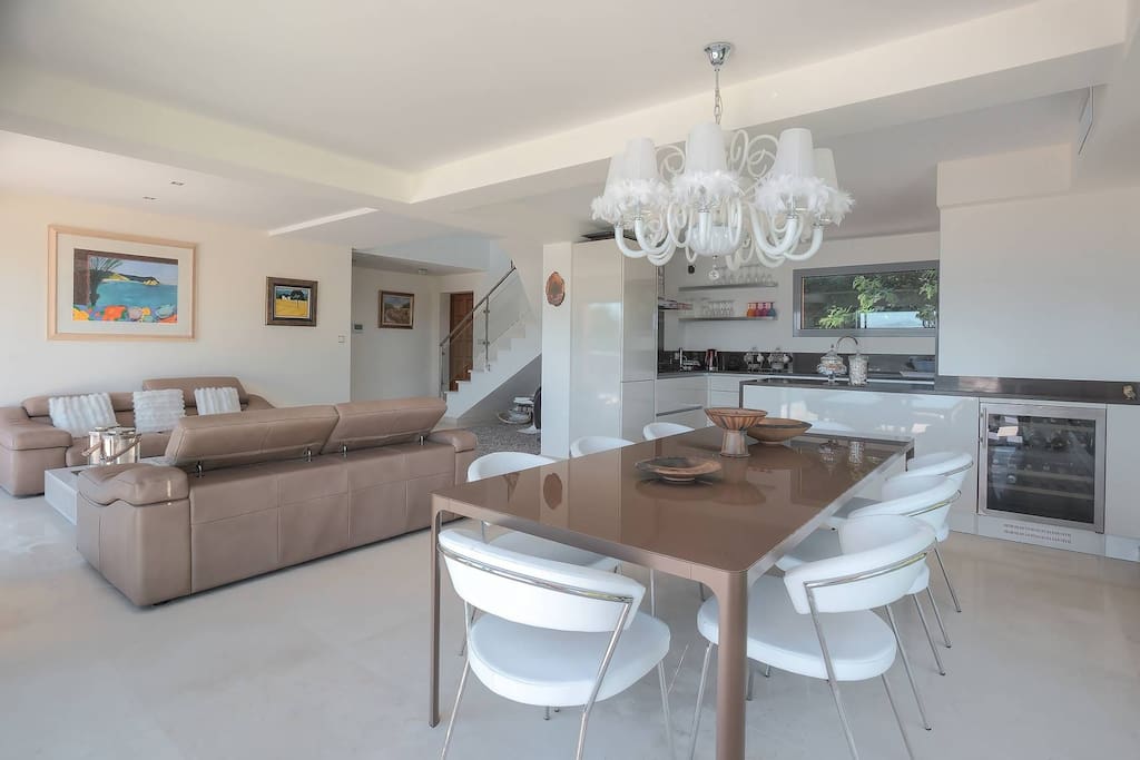Living room and kitchen