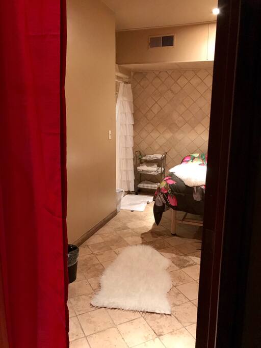 big private room with a shower