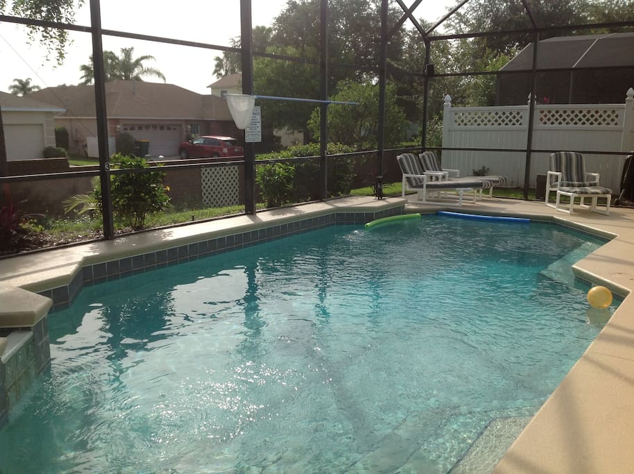 Private heated pool and spa