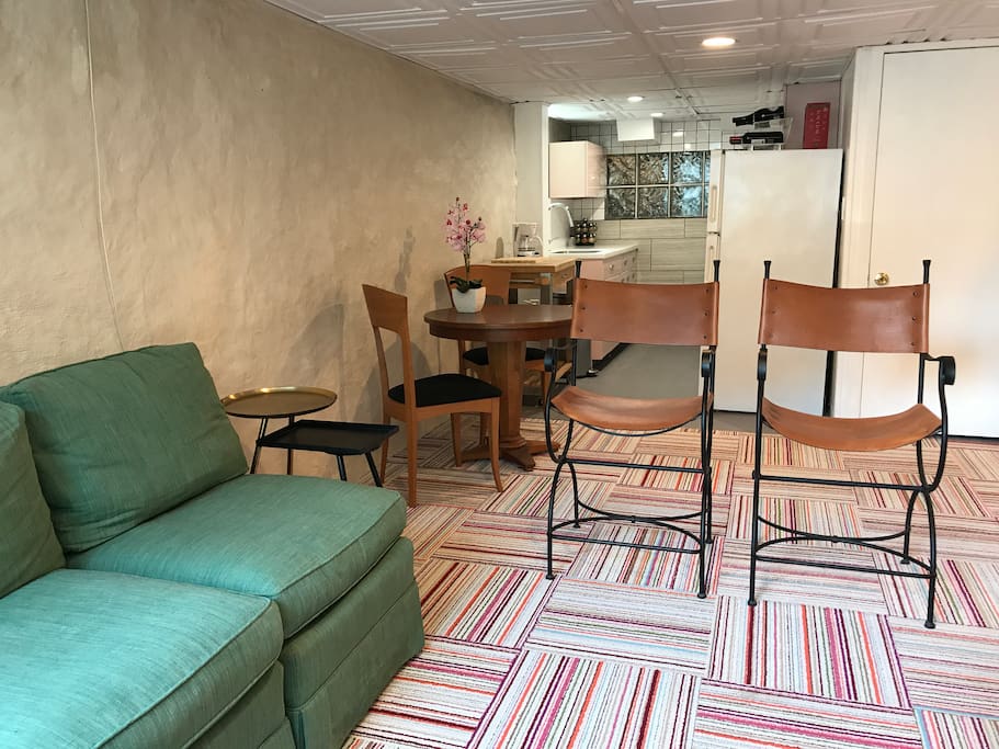 Newly installed FLOR carpet tiles