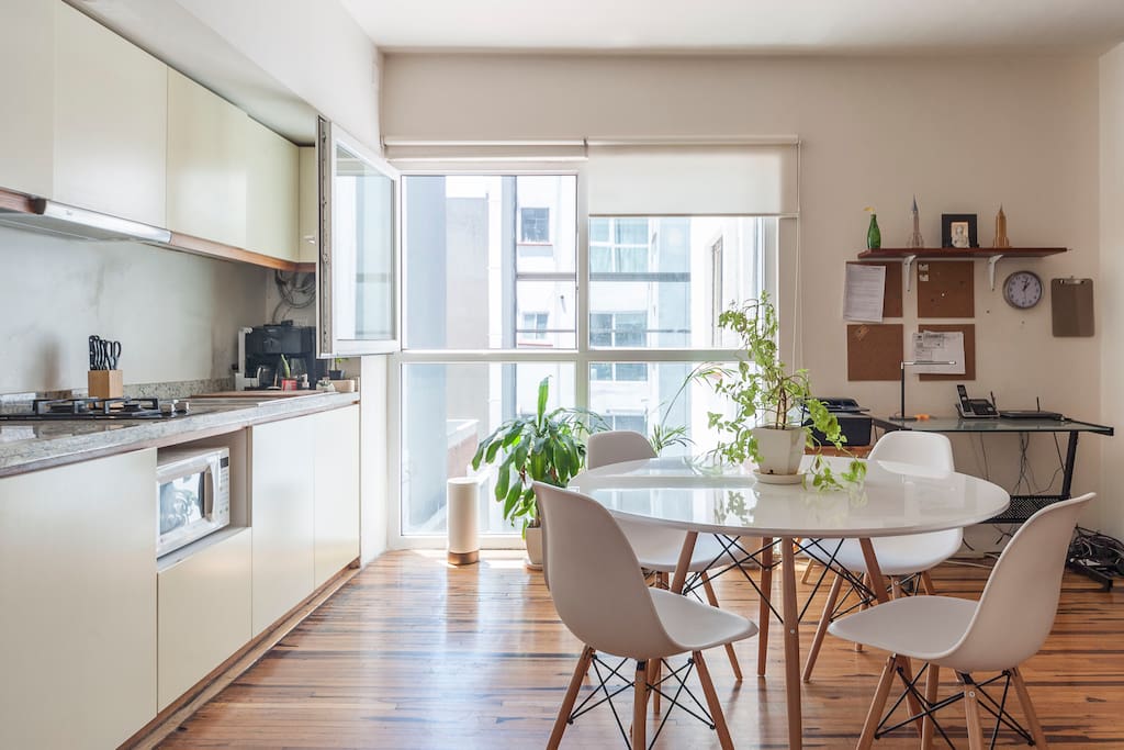 Kitchen and dinning together adds