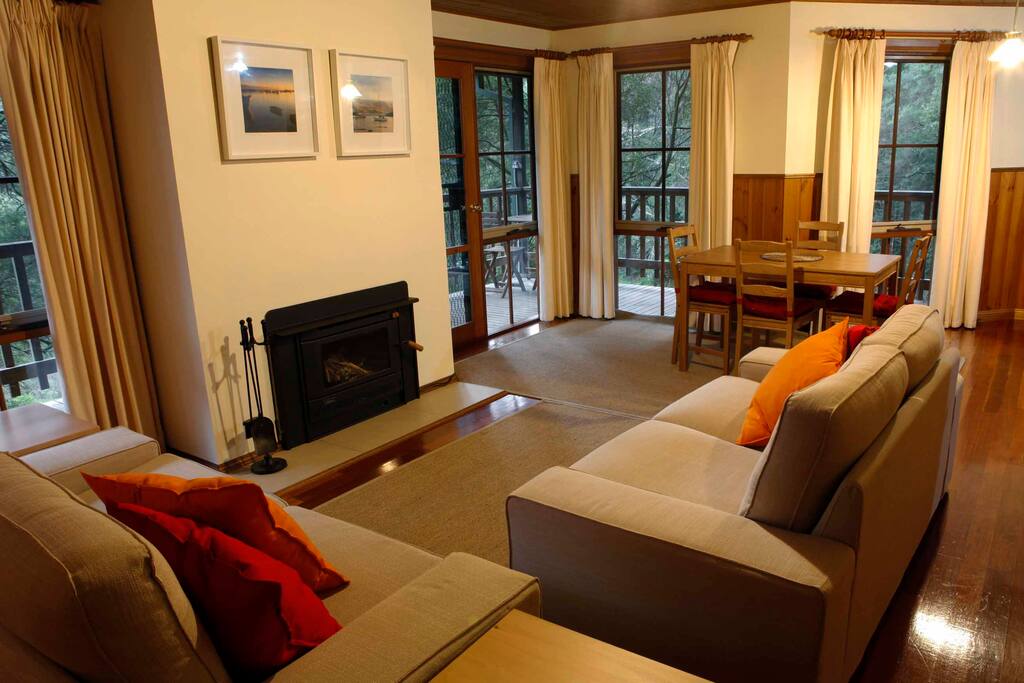 Blackwood living and dining area, opens onto balcony