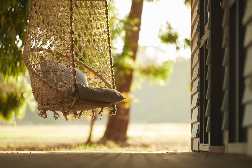 Macrame swing chair