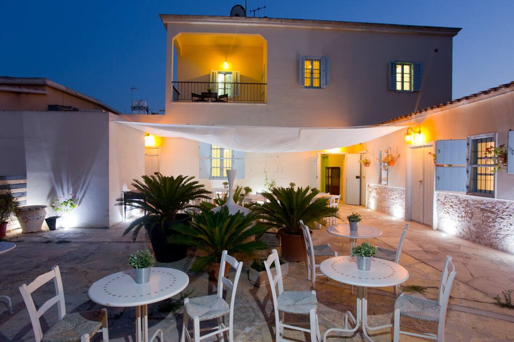 Hotel courtyard