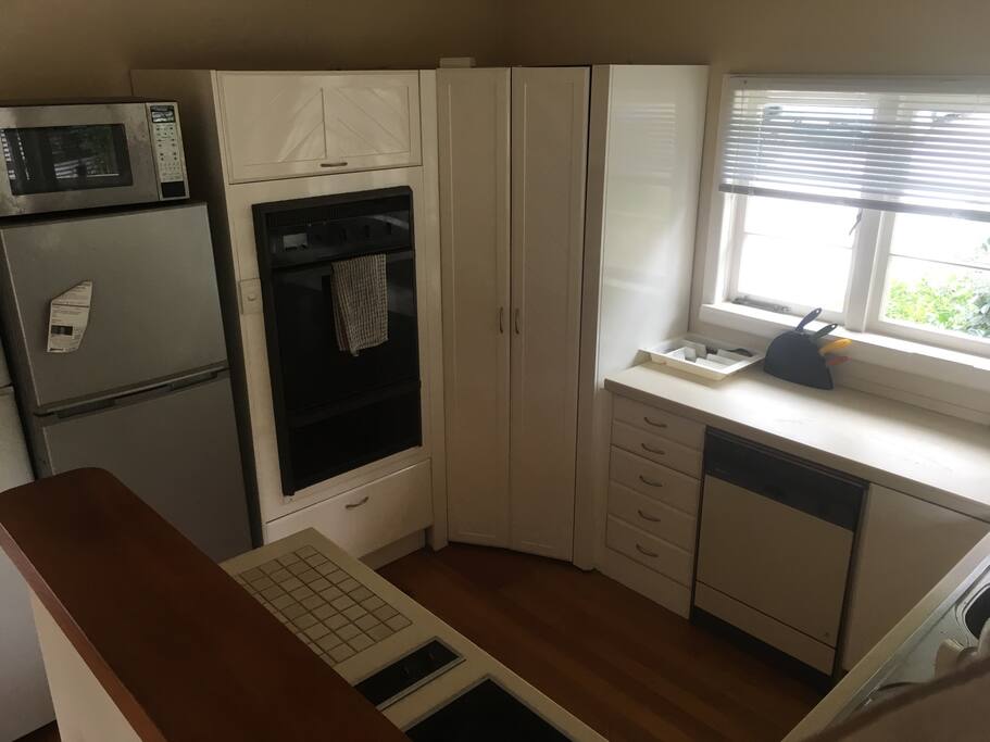 Large kitchen with complimentary tea and coffee.