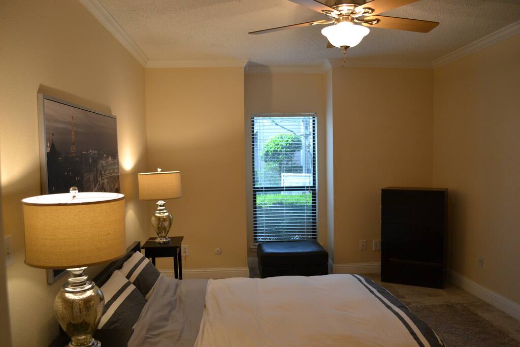 Plenty of natural light in the master bedroom