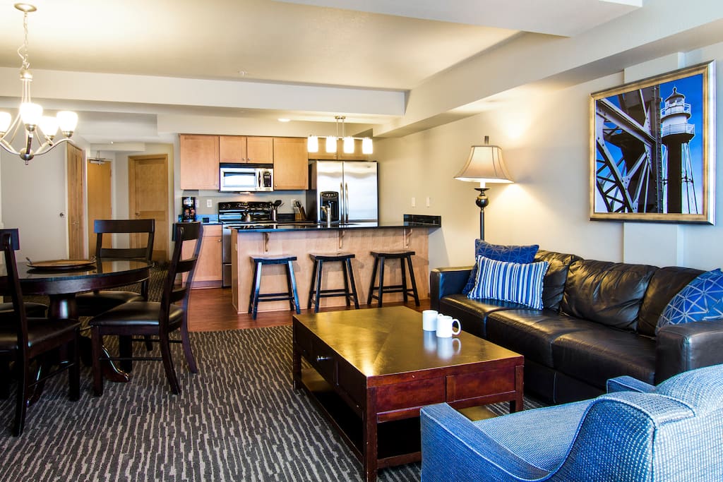 One bedroom unit kitchen/living room