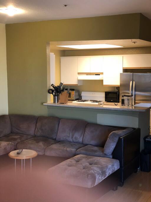Living-room spacious couch.
