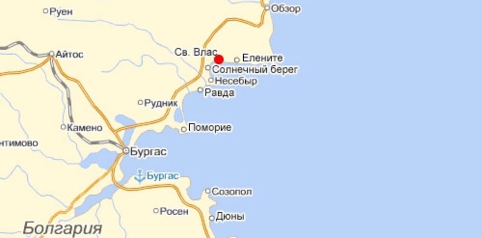 Золотой берег болгария карта