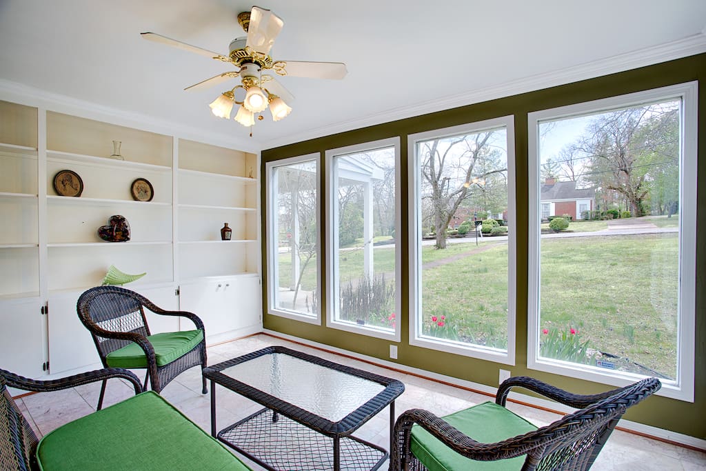 Seating in sun porch