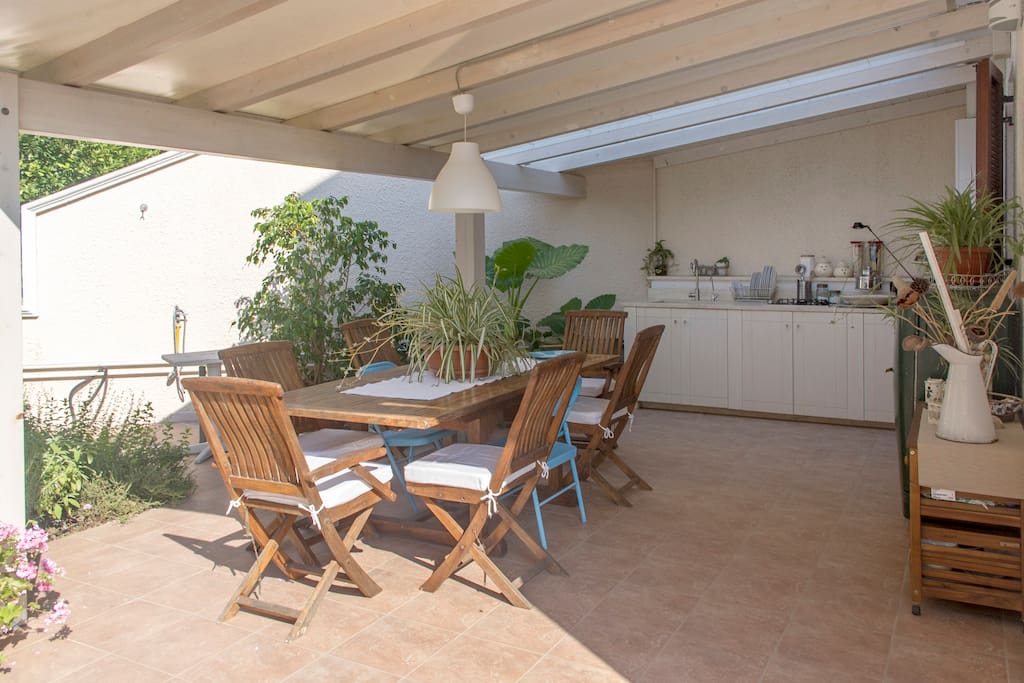 Zona cucina all'aperto