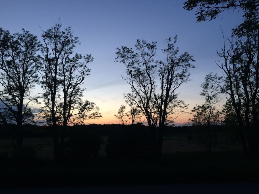 Sunset from the front porch.