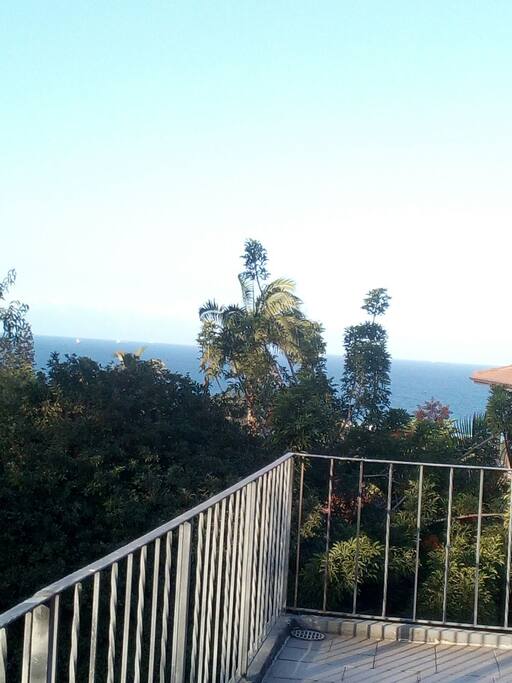 Sea view from the upstairs balcony