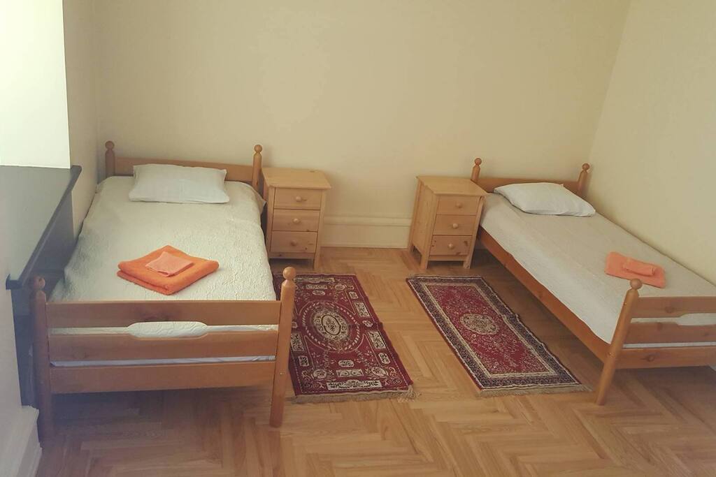 Separate room with 2 beds and work desk