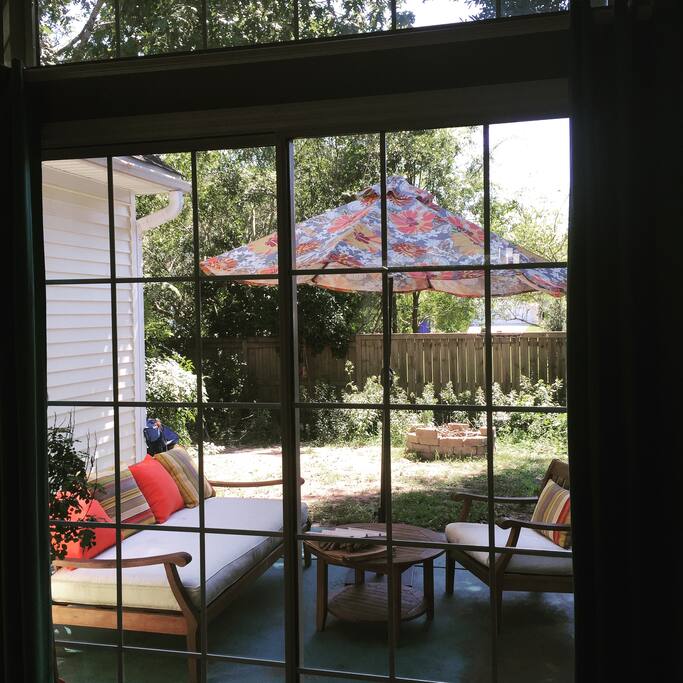Relax on the porch in the summer or use the firepit in the winter!