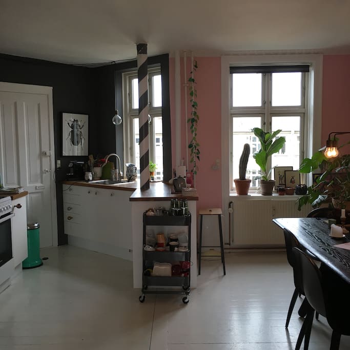 kitchen and dining room