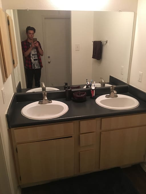 Bathroom sink area