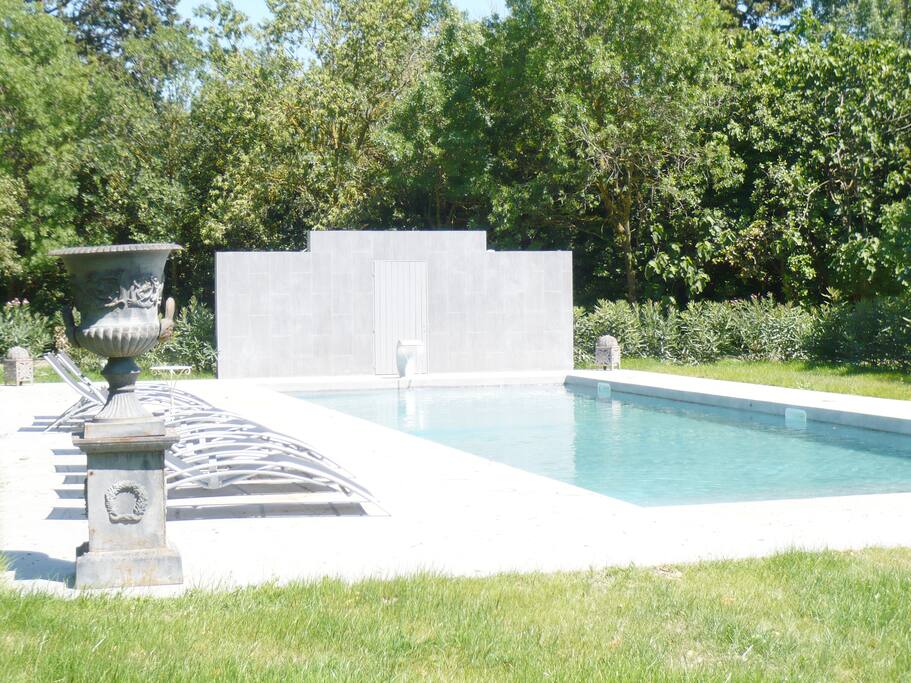 piscine privée 15x5 cascade