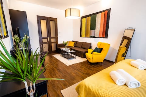 Top Airbnb: Unique modern apt. Central Square entrance BEY in Hradec Králové