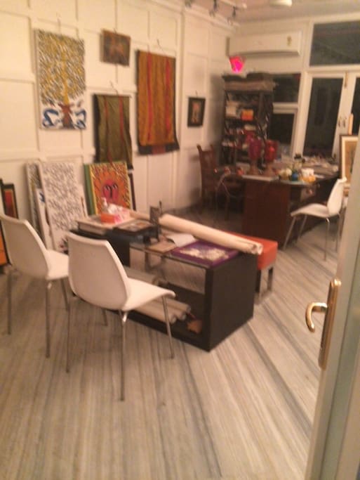 Our living area and art collection