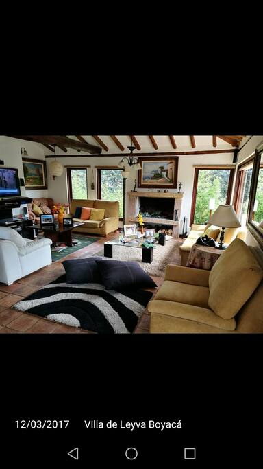 Chimenea, sala, comedor,cocina