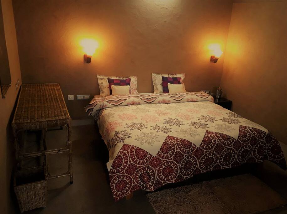 The bedroom interior