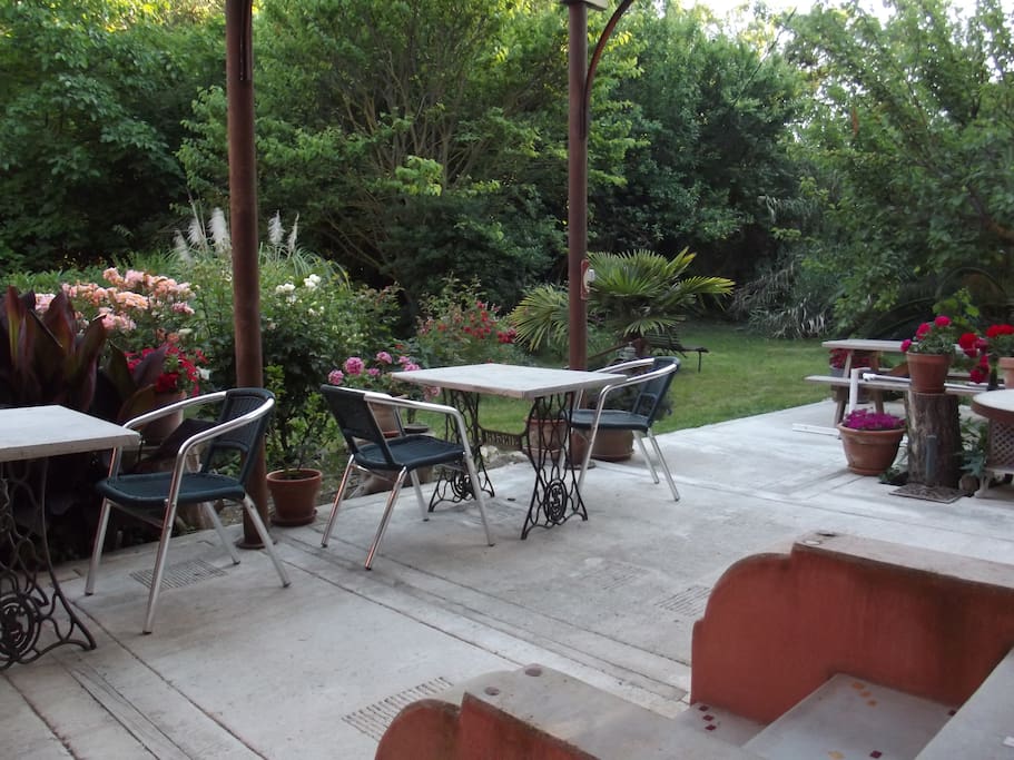 la terrasse du petit déjeuner
