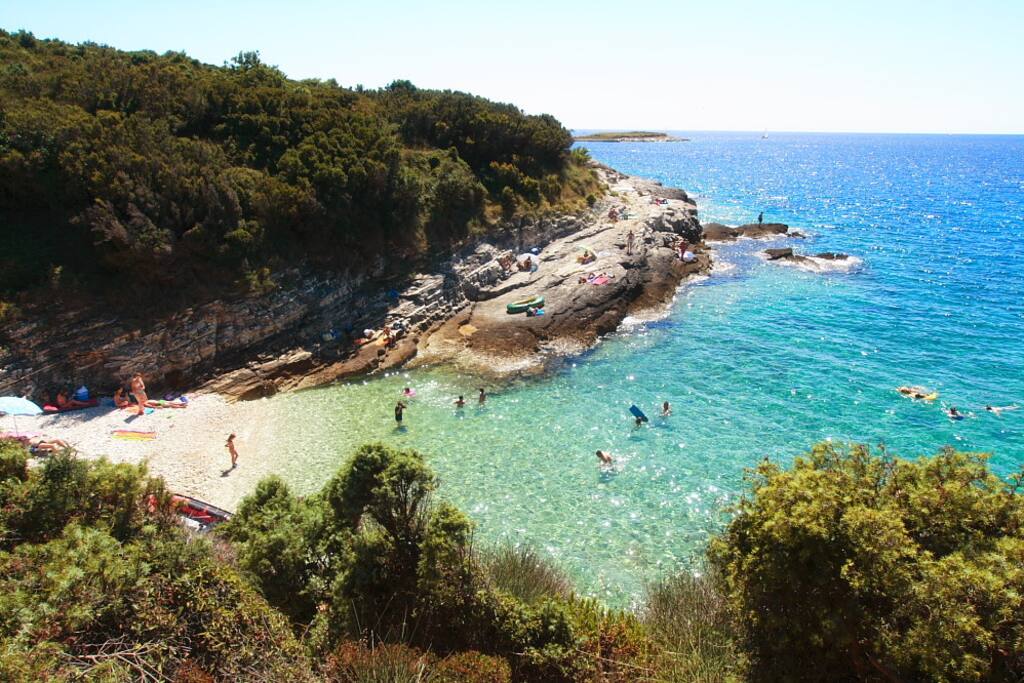 One of the many beaches around the house in Kamenjak