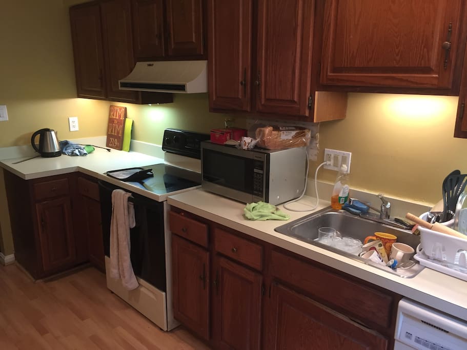 The kitchen, there is also a refrigerator for storage