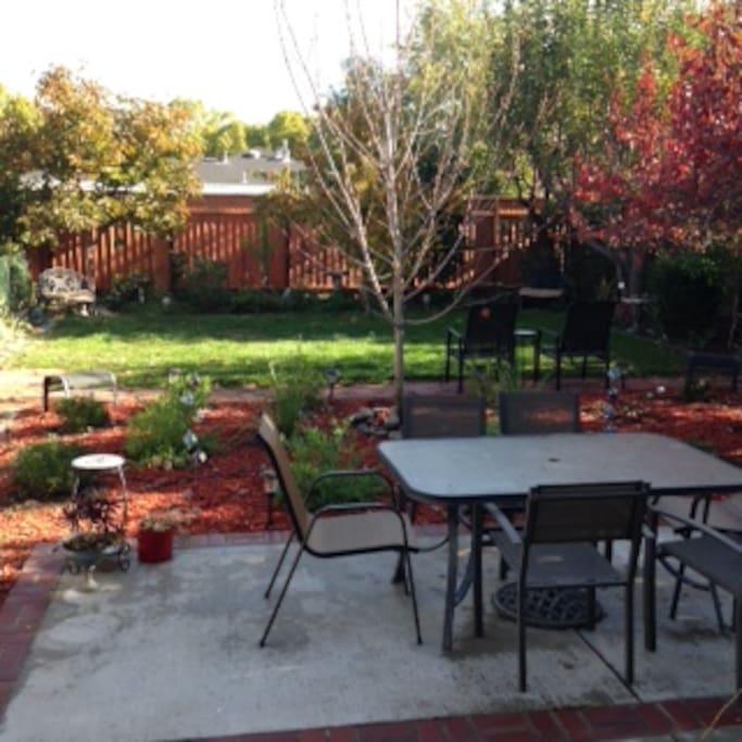 Landscaped backyard and garden