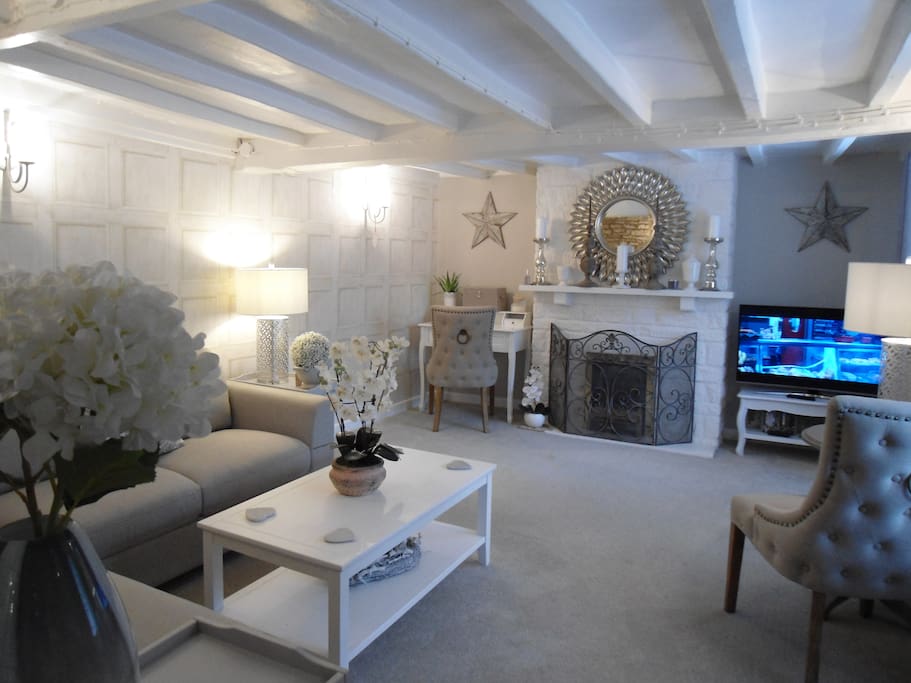 Very Spacious Lounge with Feature Fireplace