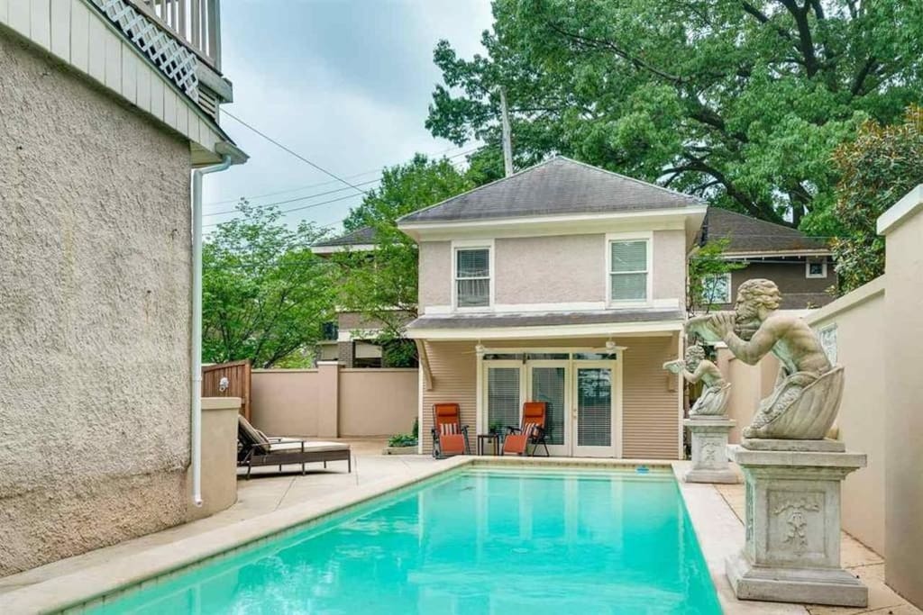 Midtown Pool House - King Bed - Free Gated Parking - Guesthouses for Rent in Memphis, Tennessee ...