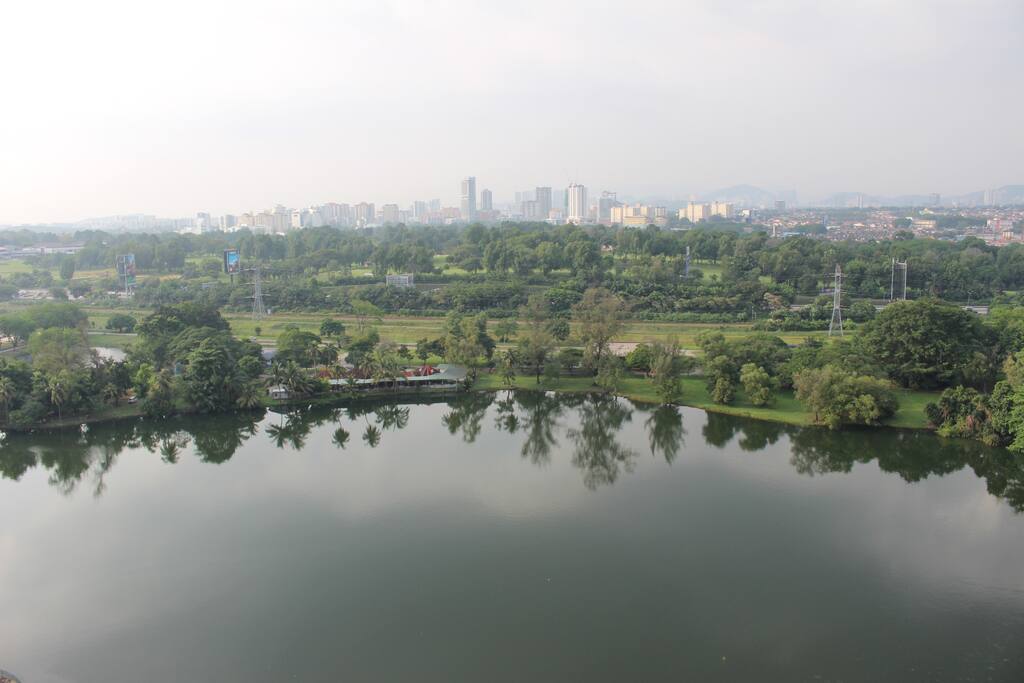 Lakeside + city view