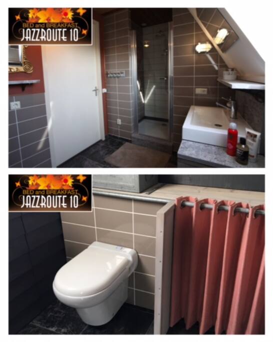 Luxe badkamer met toilet