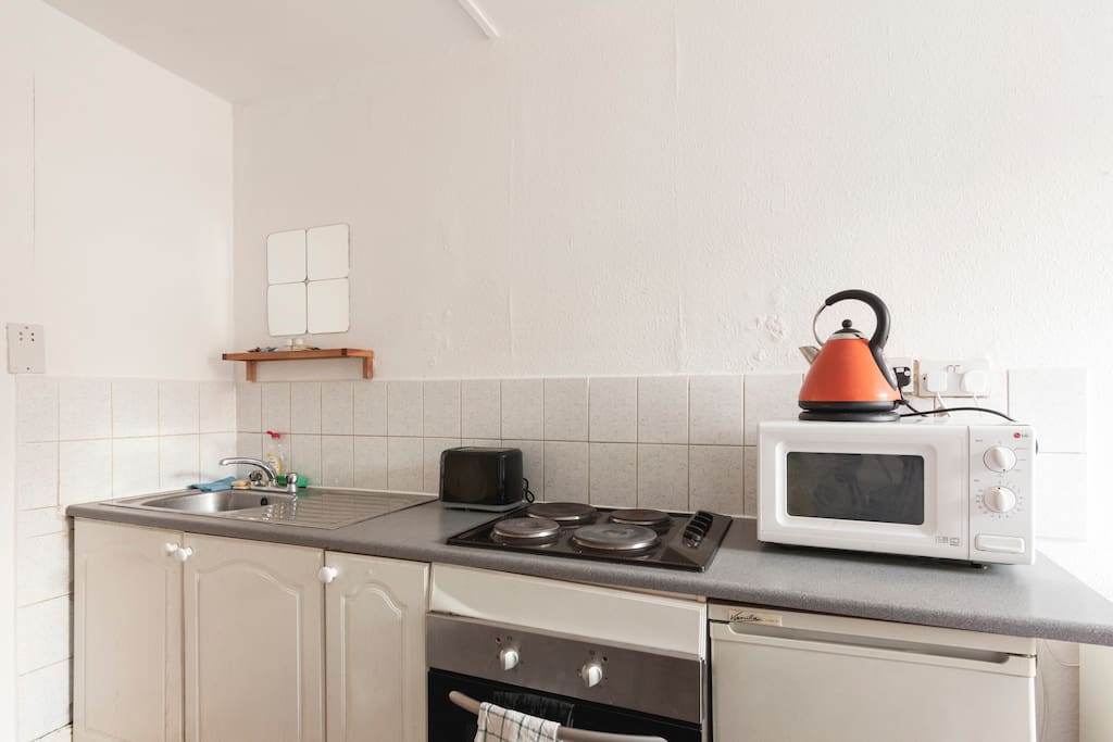 Personal kitchenette.